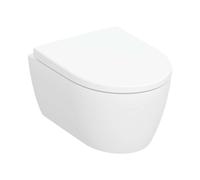 Geberit iCon - Inodoro suspendido con asiento SoftClose, Rimfree, blanco mate 502.381.JT.1