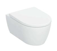 Geberit iCon - Inodoro suspendido con asiento SoftClose, TurboFlush, Rimfree, blanco mate 503.046.JT.1