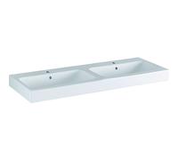 Geberit iCon lavabo doble 120x48,5cm blanco, 124120600, Color: Blanco, con KeraTect