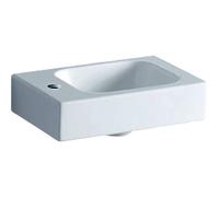 Geberit iCon - Lavabo sin rebosadero con orificio a la izquierda, 38x28 cm, con KeraTect, blanco 124836600