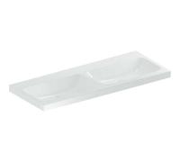 Geberit iCon Light lavabo doble, 120 cm x 48 cm, sin agujero para grifo, sin rebosadero,501838, 501.838.00.7, Color: blanco