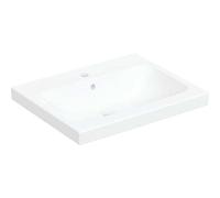 Geberit iCon Light lavabo sobre encimera, 60 cm x 48 cm, con agujero para grifo, con rebosadero,501847, 501847001, Color: blanco - CM