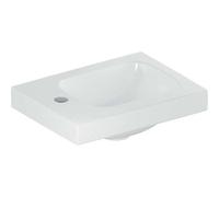 Geberit iCon - Lavamanos 38x28x13 cm, sin rebosadero, orificio para grifo a la izquierda, KeraTect, blanco 501.831.00.2