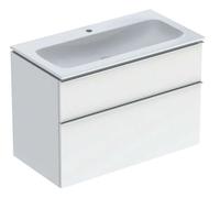 Geberit iCon - Mueble con lavabo, 90x63x48 cm, KeraTect, blanco brillante 502.333.01.2