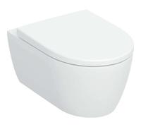 Geberit iCon Set inodoro suspendido, diseño cerámico cerrado, TurboFlush, in siento de inodoro, 503045001, Color: blanco - CM
