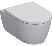 Geberit iCon set WC suspendido con asiento de WC, sin borde, descarga baja, diseño cerrado, 6l, 501664, 501.664.00.8, Color: blanco