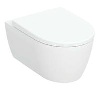 Geberit iCon set WC suspendido con asiento de WC, sin borde, descarga directa, diseño cerrado, 6l, 501664, 501.664.00.8, Color: blanco/KeraTect
