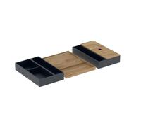 Geberit - Juego de 4 organizadores para cajón, negro/bambú 502.350.00.1