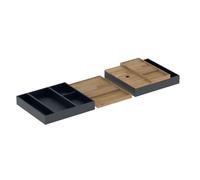 Geberit - Juego de 4 organizadores para cajón, negro/bambú 502.352.00.1