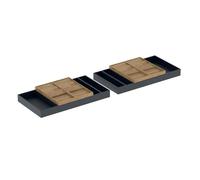 Geberit - Juego de 4 organizadores para cajón, negro/bambú 502.354.00.1