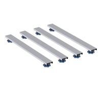 Geberit juego de pies y travesaños para plato de ducha de resina de piedra, a partir de 140 cm, LxA 62,5x7,3 cm, pies regulables en altura 6-12 cm, 554.956.00.1