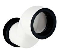 Geberit - Manguito descarga inodoro suspendido - Excéntrico 7 cm - Blanco Alpino (131.108.11.1)