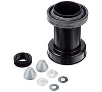 Geberit Kit de conexión para inodoro de pared 152426461 con tapa de manguito de 185 mm, plástico cromado 65139 4