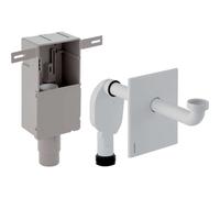 Geberit - Kit de tapón de oloreses para lavabo, salida horizontal, acero inoxidable cepillado 151.121.00.1