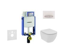 Geberit Kombifix - Conjunto de instalación empotrada, inodoro y asiento Ideal Standard Tesi, pulsador Sigma50, Rimless, SoftClose, blanco alpino 110.302.00.5 NE8