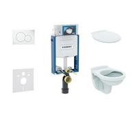 Geberit Kombifix - Conjunto de módulo de instalación, inodoro Alpha con asiento, pulsador de descarga Sigma01, blanco alpino 110.302.00.5 NR1