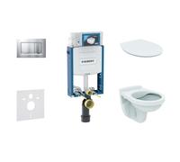 Geberit Kombifix - Conjunto de módulo de instalación, inodoro Alpha con asiento, pulsador de descarga Sigma20, cromo mate/cromo 110.302.00.5 ND7