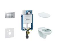 Geberit Kombifix - Módulo de instalación empotrada, inodoro Alpha con asiento, botón Sigma20, cromo mate/cromo 110.302.00.5 NR7