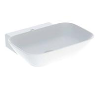 Geberit ONE - Lavabo sobre encimera 50x43x14 cm, sin rebosadero, con orificio para grifo, KeraTect, blanco 505.041.01.6