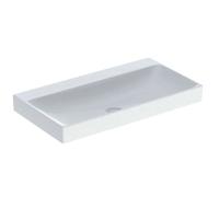 Geberit ONE - Lavabo 90x48x14 cm, sin rebosadero, sin orificio para grifo, KeraTect, blanco 505.021.01.3