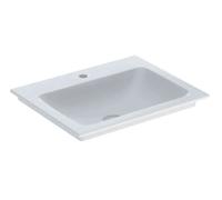 Geberit ONE - Lavabo de mueble 60x48x14 cm, sin rebosadero, con orificio para grifo, KeraTect, blanco 505.010.01.1