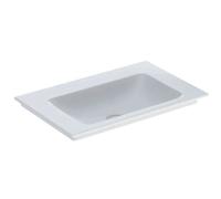Geberit ONE - Lavabo de mueble 75x48x14 cm, sin rebosadero, sin orificio para grifo, KeraTect, blanco 505.011.01.2