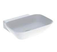 Geberit ONE - Lavabo sobre encimera 50x43x14 cm, sin rebosadero, sin orificio para grifo, KeraTect, blanco 505.040.01.6