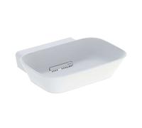Geberit ONE - Lavabo sobre encimera 50x43x15 cm, rebosadero oculto, orificio para grifo, desagüe horizontal, blanco mate 505.052.00.1
