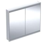 Geberit ONE - Mueble con espejo con iluminación LED, 105x90x15 cm, 2 puertas, empotrable, blanco 505.804.00.2