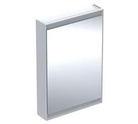 Geberit ONE - Mueble con espejo con iluminación LED, 60x90x15 cm, bisagras a la derecha, aluminio 505.811.00.1