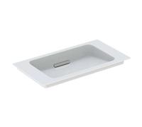 Geberit ONE mueble lavabo 500391, sin agujero para grifo, con rebosadero, 750x400mm, 500.391.01.2, Color: Cromado cepillado