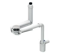 Geberit ONE - Sifón de ahorro de espacio para lavabo con desagüe para lavabos con rebosadero oculto, d 32 mm, blanco 152.051.01.1