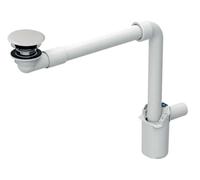 Geberit ONE - Sifón de ahorro de espacio para lavabo con desagüe para lavabos sin rebosadero, d 32 mm, blanco 152.089.01.1
