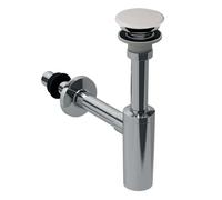 Geberit ONE - Sifón decorativo con desagüe, cromo/blanco 151.019.01.1