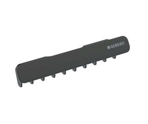 Geberit ONE - Tapa de desagüe de lavabo con desagüe horizontal, inserto de reborde, negro mate 505.082.14.1
