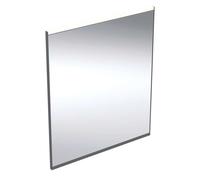 Geberit Option Plus Square Espejo iluminado, iluminación directa e indirecta, anchura 60 cm, 502.781.14.1, Color: negro mate / aluminio anodizado