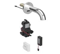 Geberit Piave - Grifo empotrado electrónico de lavabo, con mezclador, longitud 17 cm, alimentación por batería, cromo 116.264.21.1