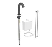 Geberit Piave - Grifo electrónico de lavabo, alimentación de red, easy to clean, negro mate 116.162.14.1
