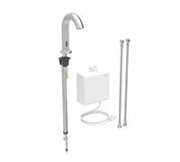 Geberit Piave - Grifo electrónico de lavabo, alimentación por batería, easy to clean, acero inoxidable cepillado 116.162.SN.1