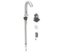Geberit Piave - Grifo electrónico para lavabo, alimentación por batería, fácil de limpiar, acero inoxidable cepillado 116.184.SN.1