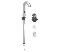 Geberit Piave - Grifo electrónico para lavabo, alimentación por generador, fácil de limpiar, acero inoxidable cepillado 116.186.SN.1