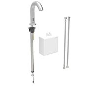 Geberit Piave - Grifo electrónico para lavabo, alimentación por generador, fácil de limpiar, Bluetooth, acero inoxidable cepillado 116.166.SN.1
