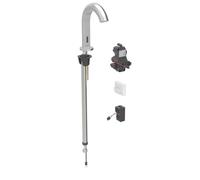 Geberit Piave - Grifo electrónico para lavabo, alimentación por red, fácil de limpiar, acero inoxidable cepillado 116.182.SN.1