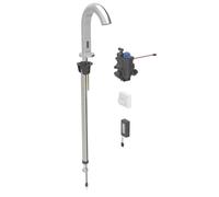 Geberit Piave - Grifo electrónico termostático para lavabo, alimentación por batería, fácil de limpiar, acero inoxidable cepillado 116.188.SN.1