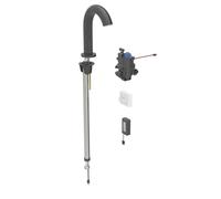 Geberit Piave - Grifo electrónico termostático para lavabo, alimentación por batería, fácil de limpiar, negro mate 116.188.14.1