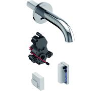 Geberit Piave - Grifo empotrado electrónico de lavabo, sin mezclador, longitud 17 cm, alimentación del generador, cromo 116.265.21.1