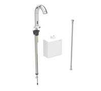 Geberit Piave - Grifo empotrado electrónico de lavabo, sin mezclador, alimentación por batería, cromo 116.163.21.1