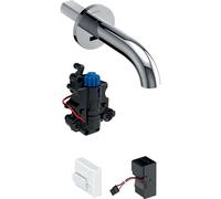 Geberit Piave - Grifo empotrado electrónico termostático para lavabo, longitud 170 mm, alimentación por red, cromo 116.267.21.1