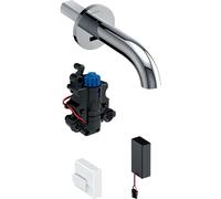 Geberit Piave - Grifo empotrado electrónico termostático para lavabo, longitud 220 mm, alimentación por batería, cromo 116.288.21.1