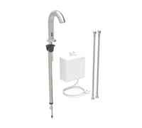 Geberit Piave - Grifo termostático electrónico para lavabo, alimentación de red, easy to clean, acero inoxidable cepillado 116.167.SN.1